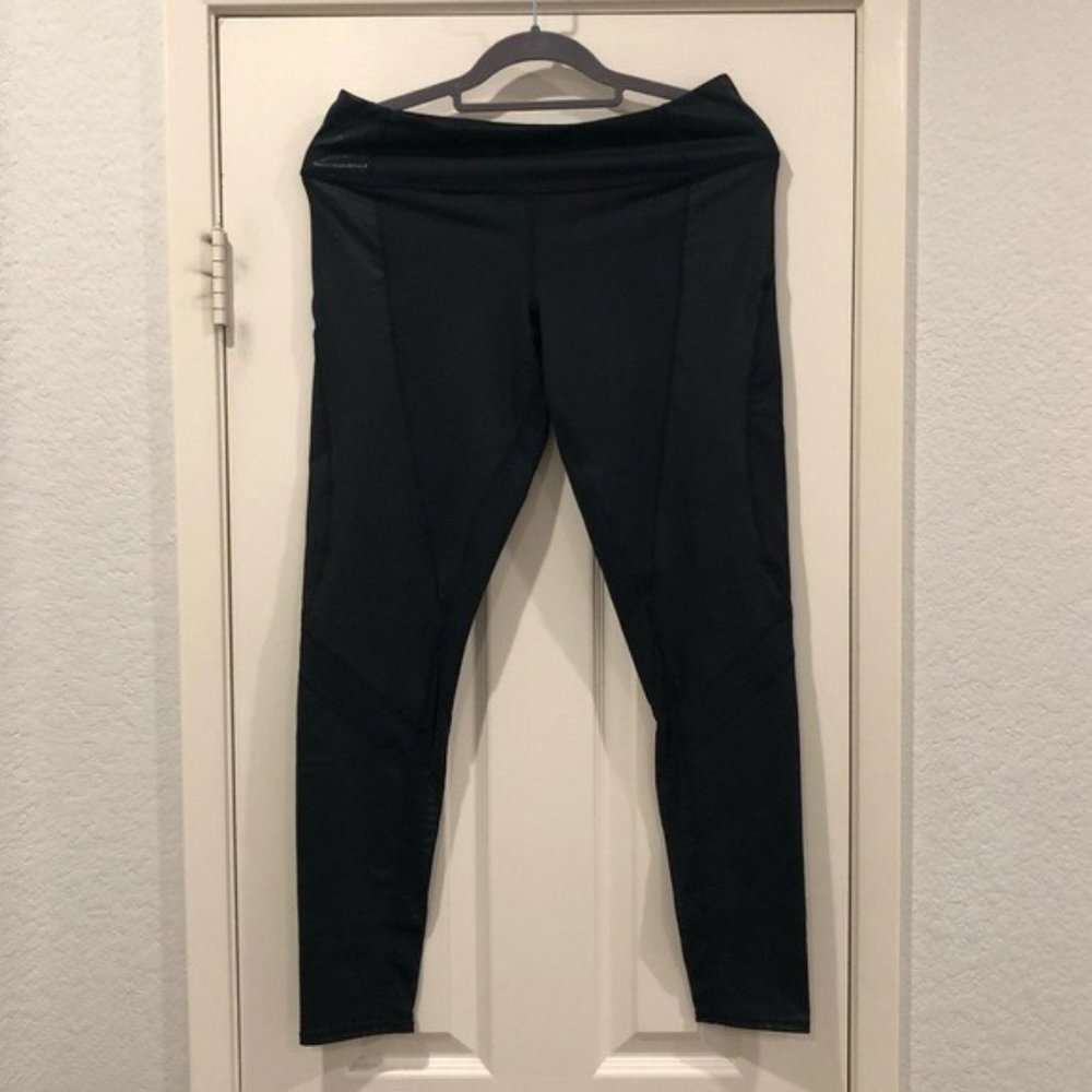 Zella Lived In Panel Coated Leggings Black Mesh Large - Picture 5 of 16